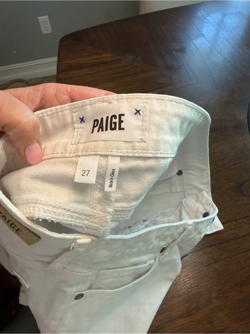 PAIGE White Denim Shorts